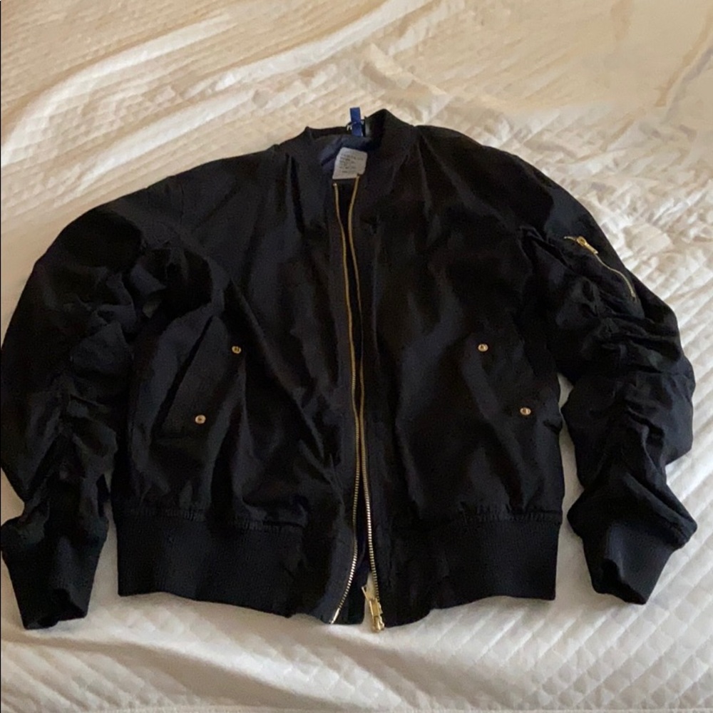 Black H&M bomber jacket